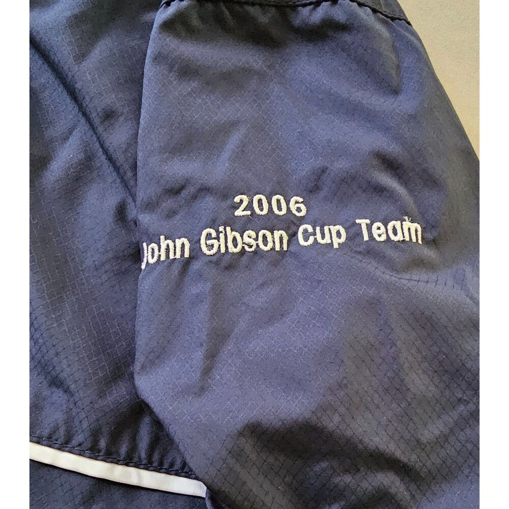 Vintage Antigua 2006 John Gibson Cup Men’s L Navy 1/4 Zip Windbreaker Jacket - Picture 6 of 16